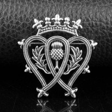 Vintage-Stil Silber Distel Krone Brosche Anstecknadel Schottisches keltisches