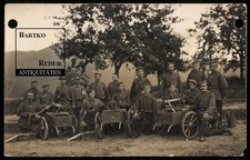 Foto 1.WK Maschinengewehr-Trupp mit MG-Wagen Machinegun Trooper w MG-Carriage