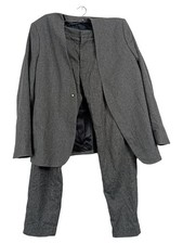 COS Herren Anzug Sakko Hose Grau Business Gr. 50/L Baumwolle