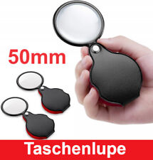 Taschenlupe Brennglas Lupe Faltlupe Leselupe Vergrößerungsglas 50mm Juwelier Neu