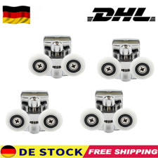 4X Duschtür Rolle Glastürrolle Duschkabine Tür-Rollen Rollenführung Doppelrad