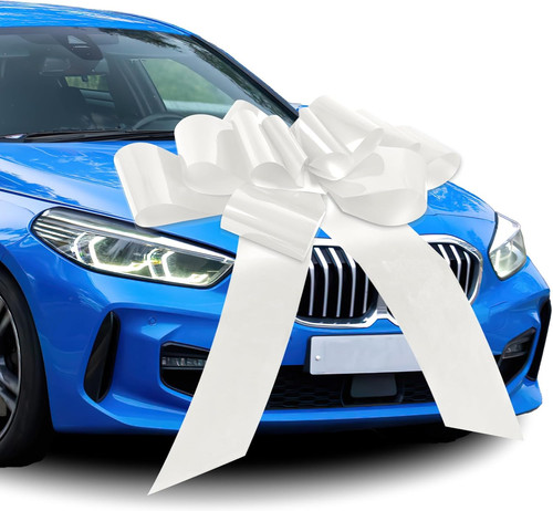 Große weiße geschenkschleife - große,