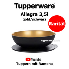 Tupperware, C152 Allegra 3,5l, gold schwarz Servierschüssel, Rarität neu/OVP,