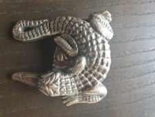 Gürtelschnalle 40mm, Alligator, Luca Kayz, neu, 70 x 60mm