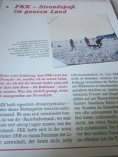 DDR Infokarte Alltag Urlaub, Freizeit FKK Strandspass im ganzen Land