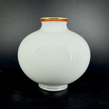 Kugelförmige Meissen 1. Wahl Porzellan Vase im Dekor Koralle mit Goldrand