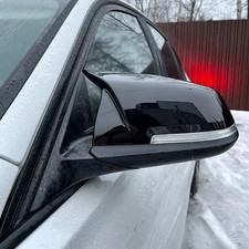 2X Glanz Schwarz Spiegelkappen