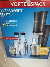 SodaStream CRYSTAL 2.0 Wassersprudler + 3 orig. Glaskaraffen + 1 CO²-Zylinder