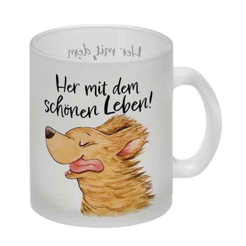 Hund glas tasse - tasse, mit