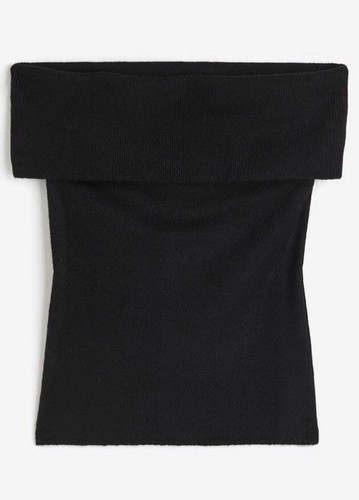 Schulterfreies stricktop - h&m,