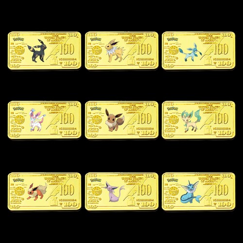 9pcs pokémon goldbarren set - goldbarren,