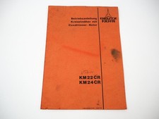Deutz Fahr KM22CR KM24CR Kreiselmäher Betriebsanleitung Bedienung 1979
