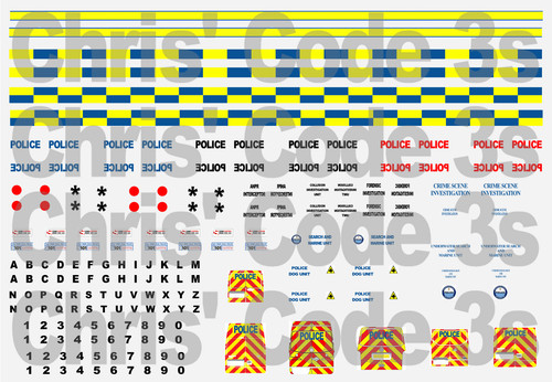 Code polizei selbstklebende - code, 3