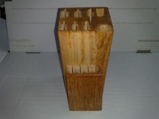 Bambus Messerblock Massivholz-Handarbeit mit 12 Einschüben Höhe 21,5cm.