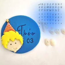 Alphabet Cupcake Prägestempel