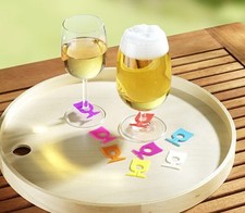 Glasmarkierer Glasmarker 8 tlg Glasmarkierung Party Gesellschaft NEU OVP COOL