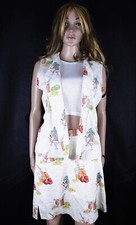  Seide Cotton Kostüm 3PC Cocktail Silk Skirt Short Pant Suit Tommy Bahama  Gr M