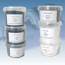 Silicium Carbide Schleifmittel Set 2,25kg – Steine & Seeglas schleifen & poliere