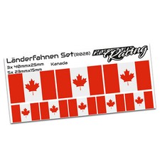 8x Länderfahnen Canada Flagge