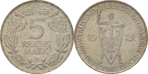 Reichsmark 1925 rheinlande - reichsmark, d
