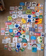 Aufkleber-Konvulut ca. 90 Stück  70er 80er 90er Politik Medien Umwelt Ernährung
