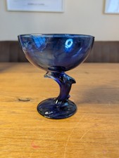 Kobaltblaue vintage glasschale - kobaltblaue, vintage-glasschale