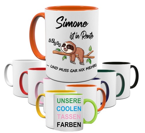 Rentner kaffeetasse mit namen - rentner,