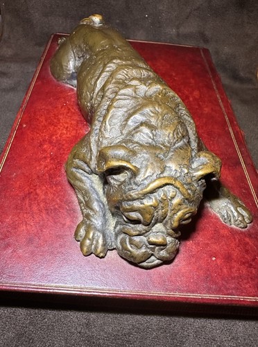 Bronze bulldogge skulptur - bronze,