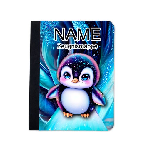 Zeugnismappe pinguin - zeugnismappe,