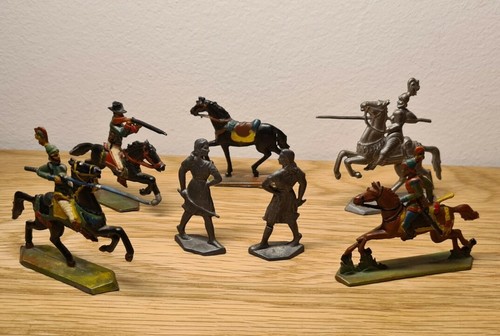 Antike zinn figuren - 7x, zinn-figuren