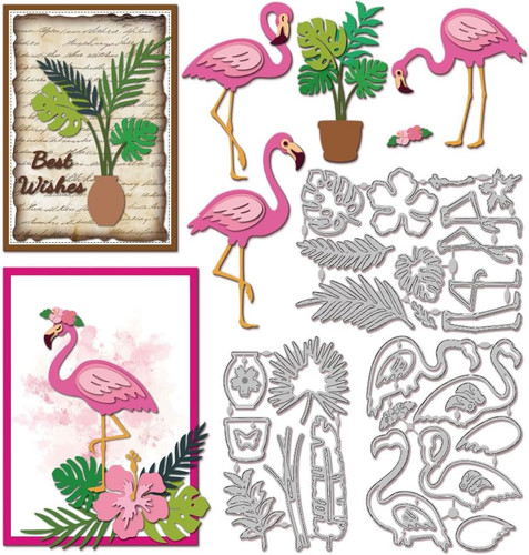 Tropischer flamingo stanzer - tropischer,