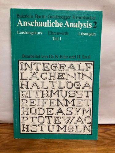 Anschauliche analysis band 2 - anschauliche, analysis,