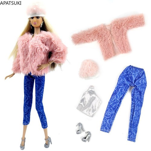 Rosa pelz kleidung set - rosa, für