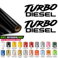 Turbo diesel autoaufkleber - 2x,