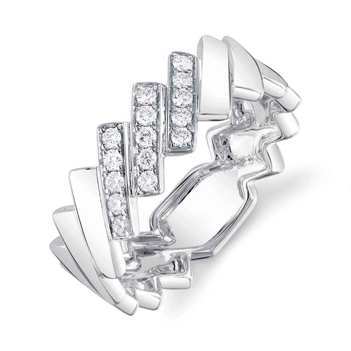 14k weißgold diamant - weißgold, slant