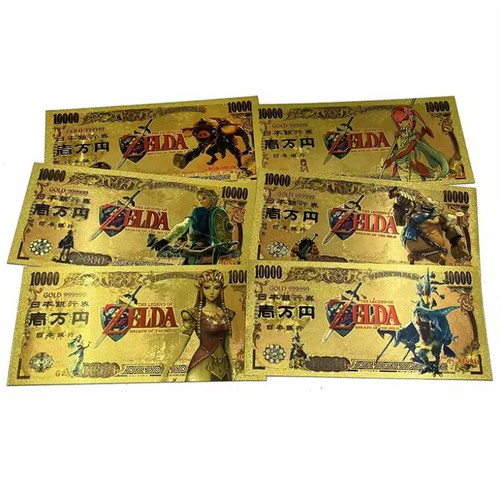 Zelda vergoldete banknote - zelda, 6x