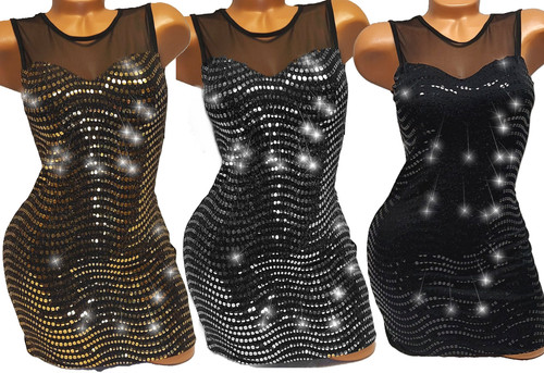 Partykleid minikleid glitzer - minikleid,