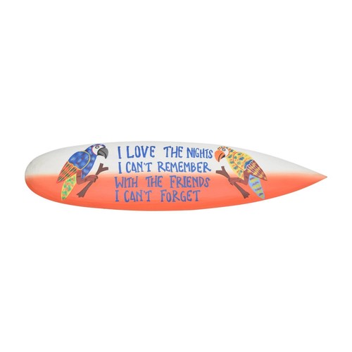 Deko surfbrett 100cm papagei - deko,