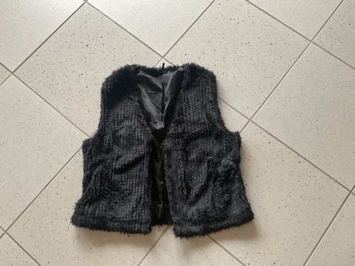 Damen kunstfellweste schwarz - damen,