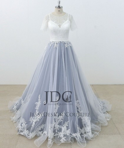 Farbiges himmelblau brautkleid - himmelblau,