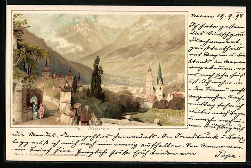 Künstler meran - künstler-ak,
