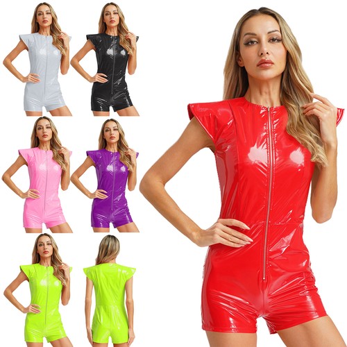 Damen wetlook bodysuit kurz - damen,