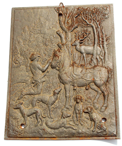 Gusseisernes wandbild jagd - gusseisernes,