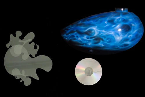 Airbrush schablone step - step, by