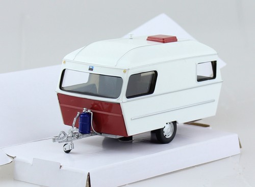 Wohnwagen anhänger weiß rot - anhänger,