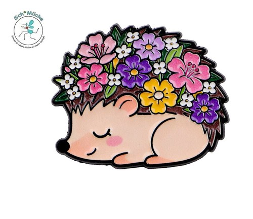 Anstecker igel blumen anime - anstecker,