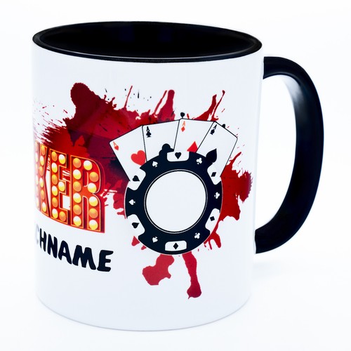 Poker tasse mit namen - mit,
