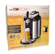 CLATRONIC BZ 3740 Bierzapfanlage 5 L LED-Display Edelstahlgehäuse Edelstahl