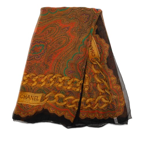 Chanel paisley chain silk - paisley,
