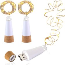 Wiederaufladbare LED Flaschenkorken Beleuchtung 20er Set für romantische Anlässe